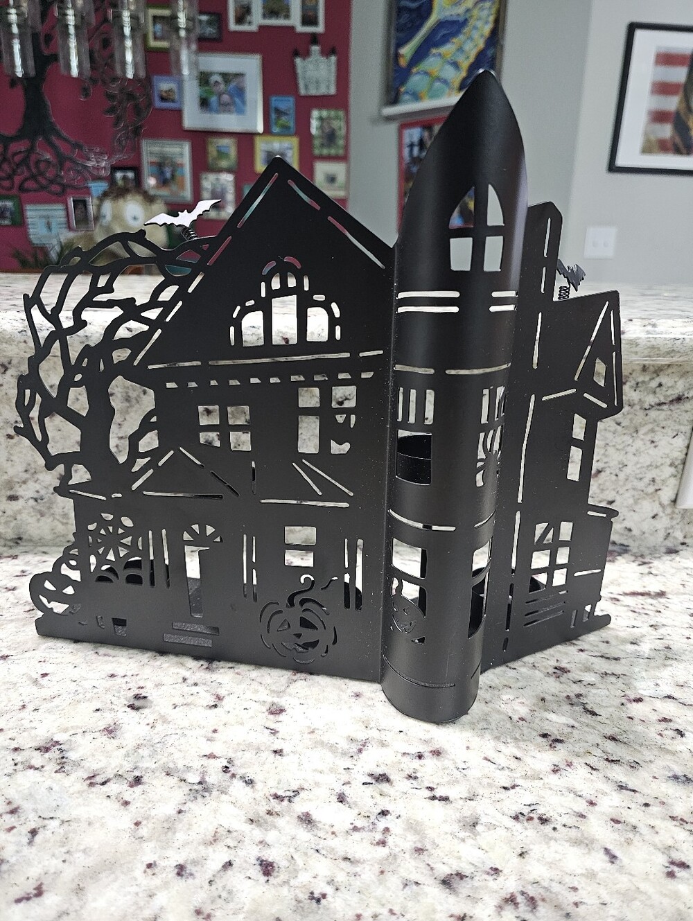 Yankee Candle Metal Tea Light Haunted House New